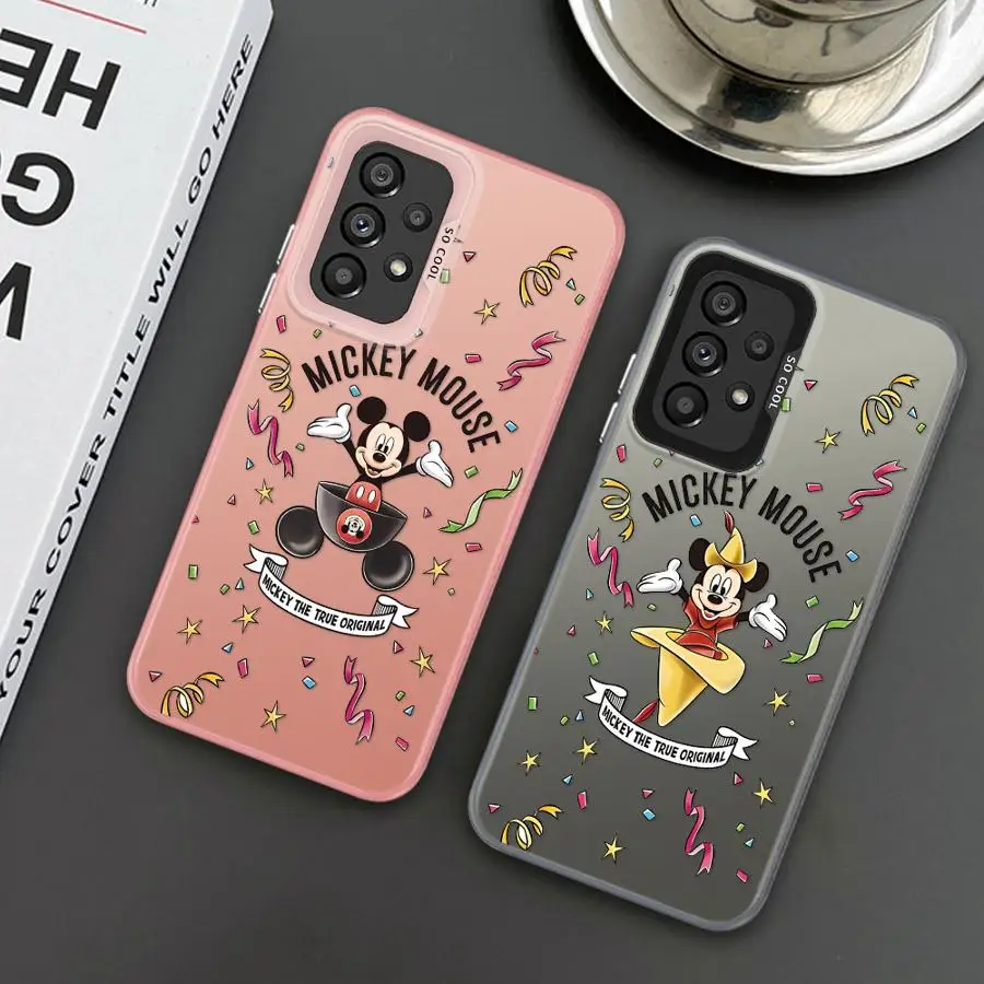 Disney Mickey Minnie Phone Case for Samsung Galaxy A15 A25 A72 A51 A52 A71 4G A54 A73 A55 A53 A52s 5G Shockproof Mobile Cases