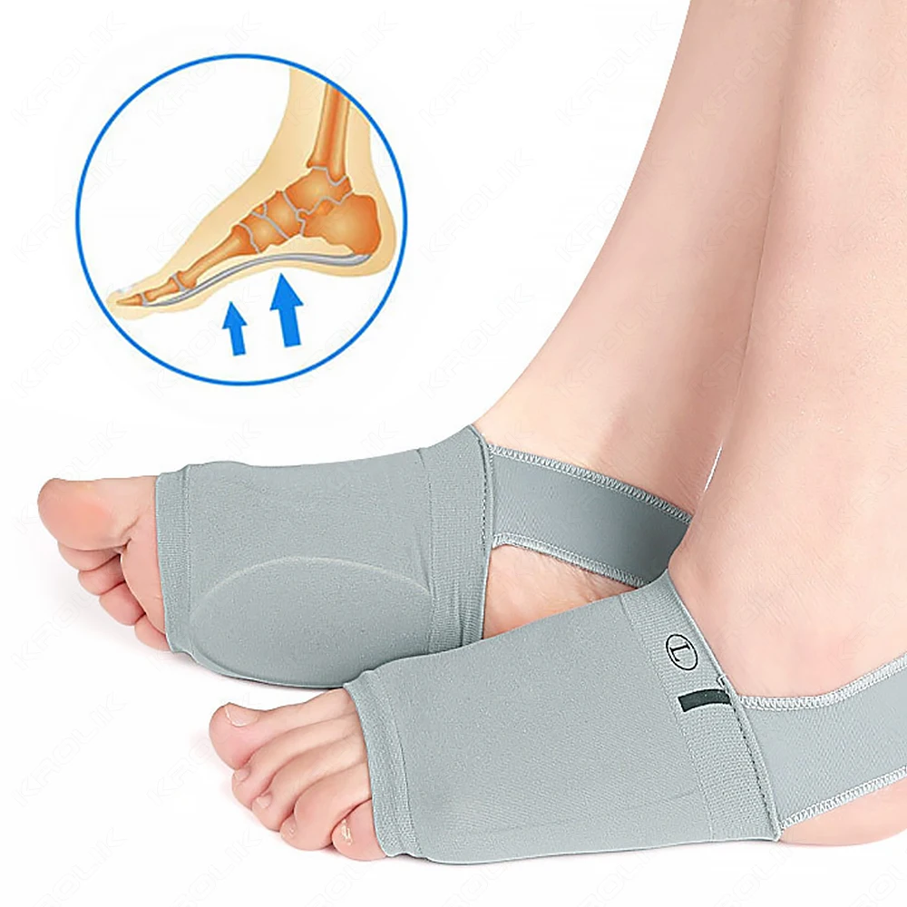 Orthotic Insoles Arch Support Sleeves Plantar Fasciitis Heel Spurs Foot Care Flat Feet Relieve Pain Sleeve Socks Pads 1 Pairs