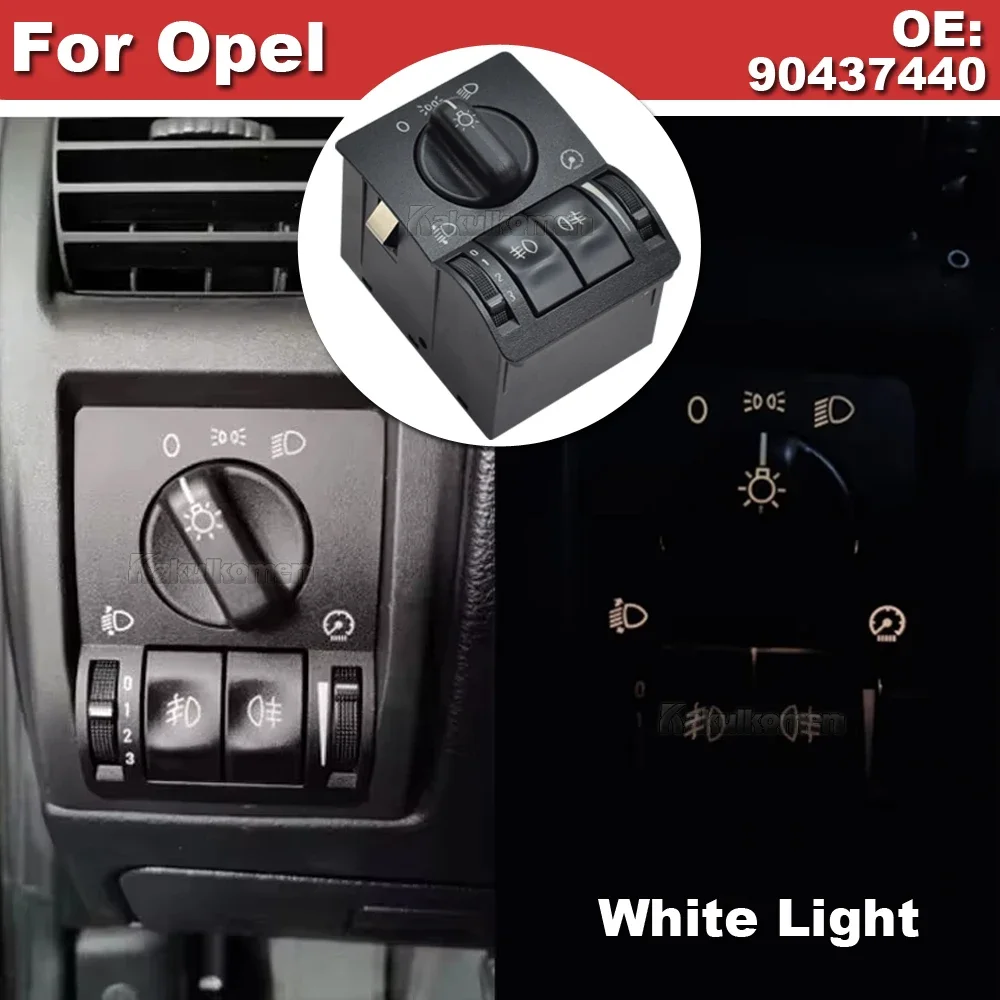 90437440 Headlight Fog Lamp Control Switch for Opel Vauxhall Astra G Zafira A Car Auto Part 6240097