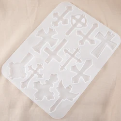 1PC Silicone Mold Crucifixion Pendants Mold for Jewelry Making Earrings Keychain DIY Epoxy Resin Mold
