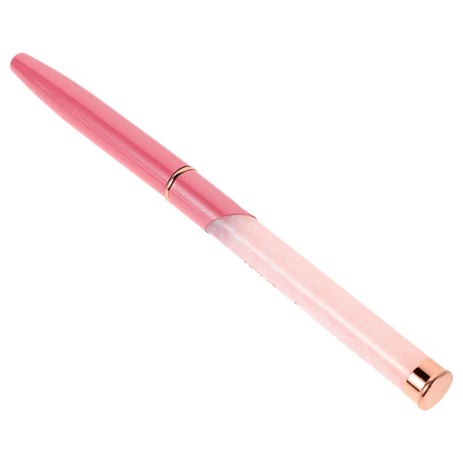 Pincel de Unhas com Ponta Reta para Gel e Esmalte, Ferramenta para Design de Unhas, Delineador, Decoração Francesa e Manicure com Tampa de Armazenamen