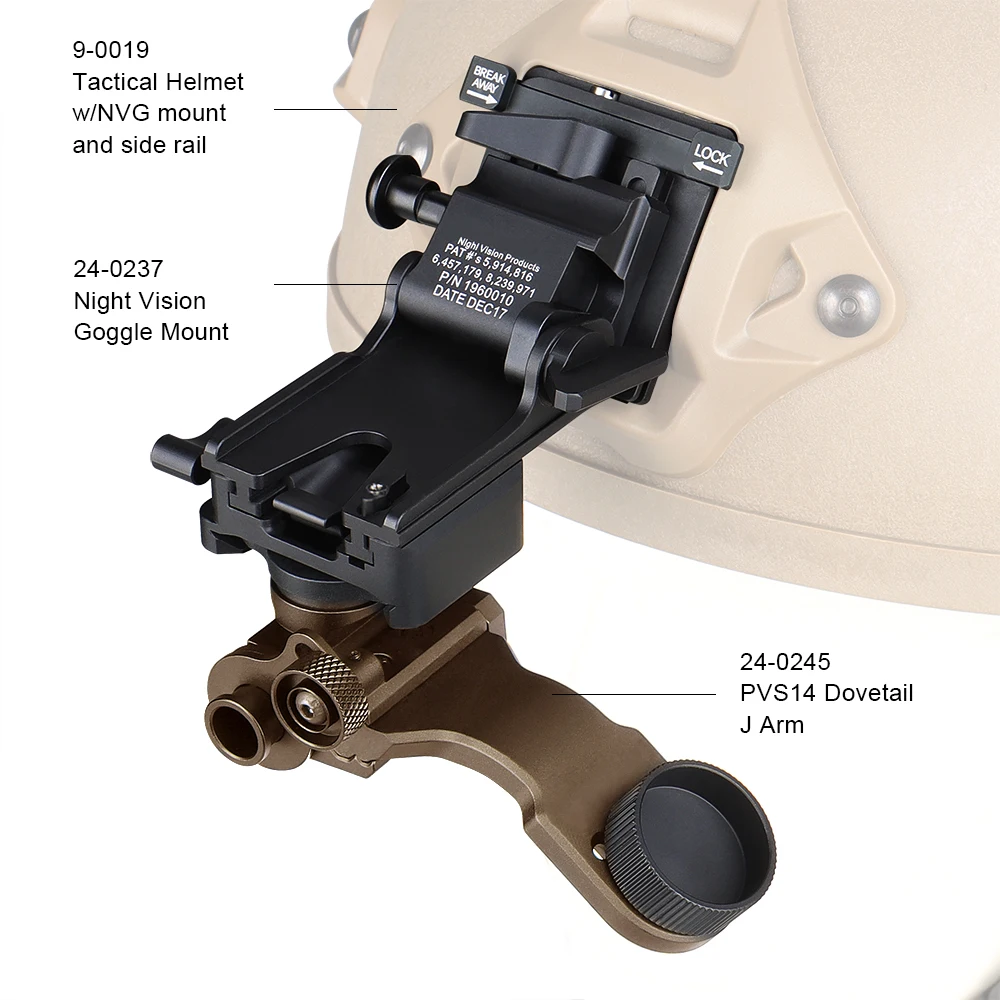 

Кронштейны J-образной формы для PVS-14 (типа Dovetail) для страйкбольного оборудования, стандартное крепление NVG J-образного типа, адаптер из аэрокосмического алюминия gs24-0245
