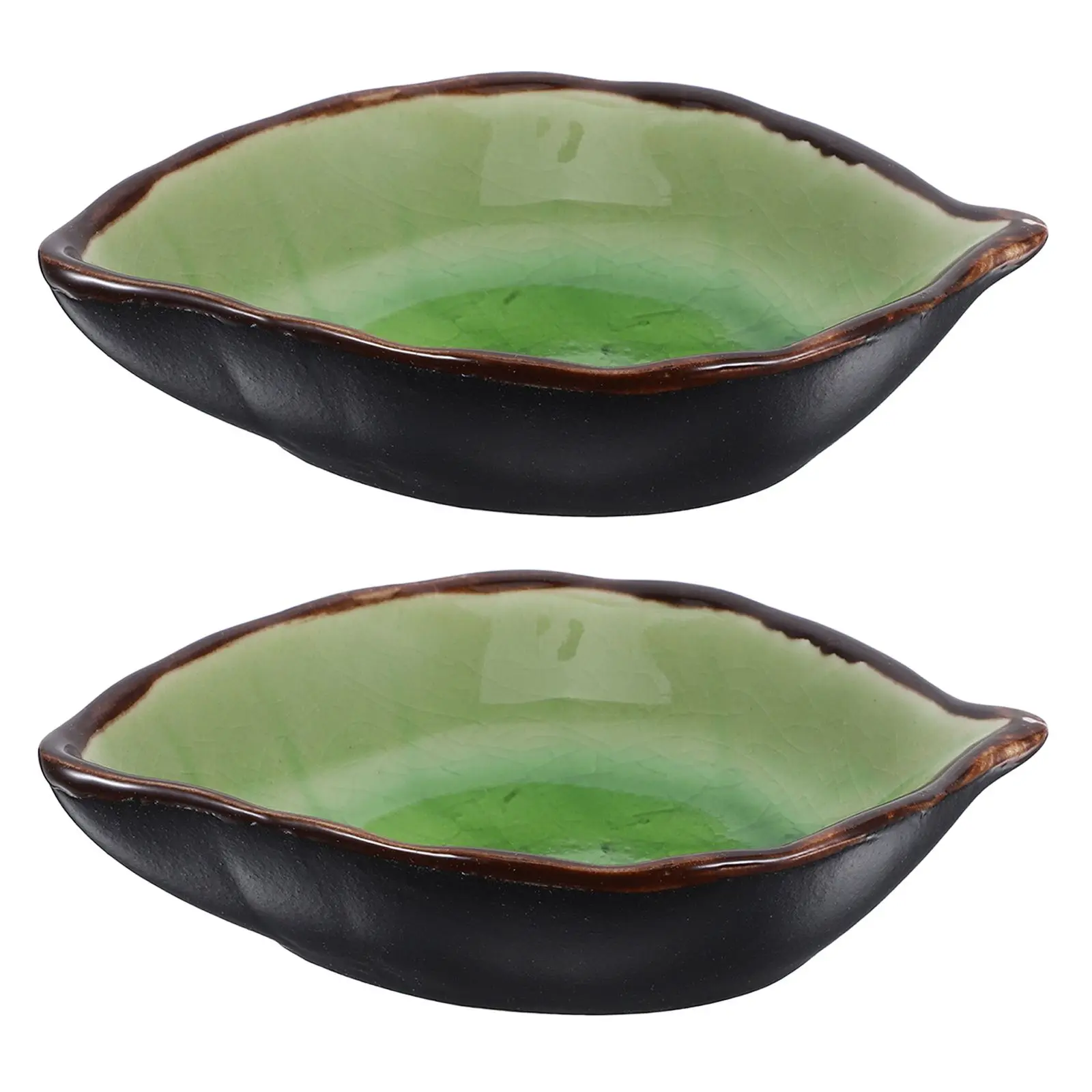 

2 Pcs Leaf Shaped Spoon Rest Farmhouse Coffee Holder Cute Station Accessories Kitchen Ceramic Tablespoon Cooking