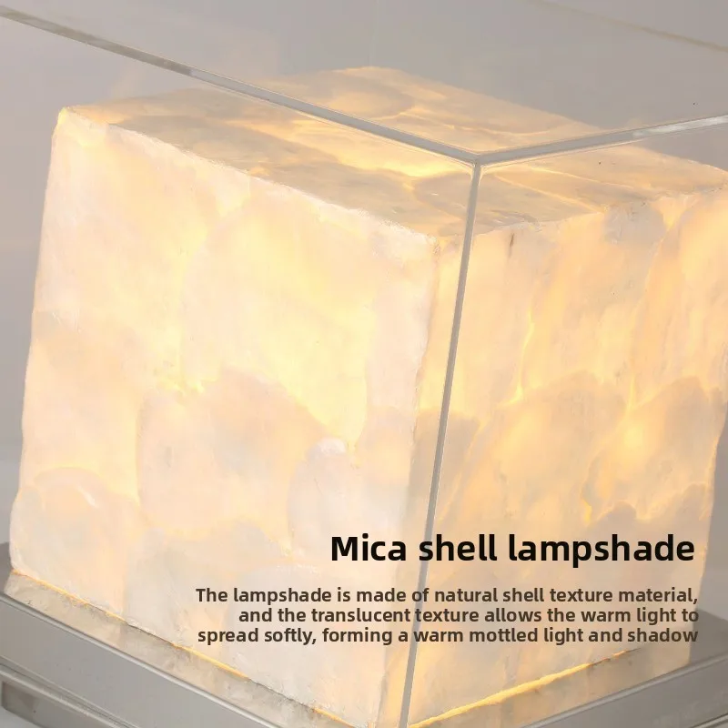 Table lamp high-end hotel, mica sheet table lamp French warm room eye protection lamp y