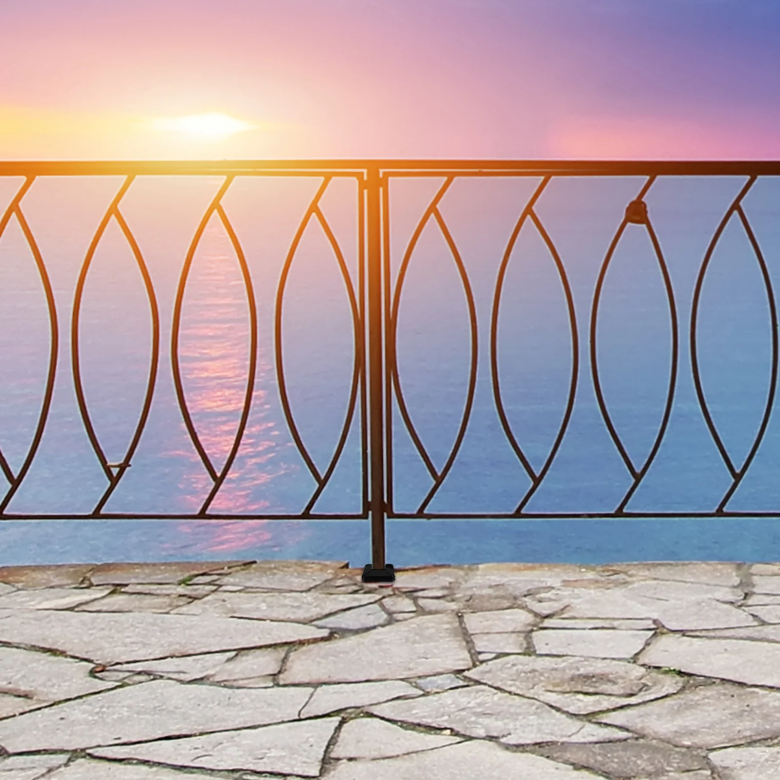 12pçs capas decorativas de escada, capa de plástico para base de poste de deck para trilhos, varanda, design dividido durável, fácil instalação, saia de poste de deck