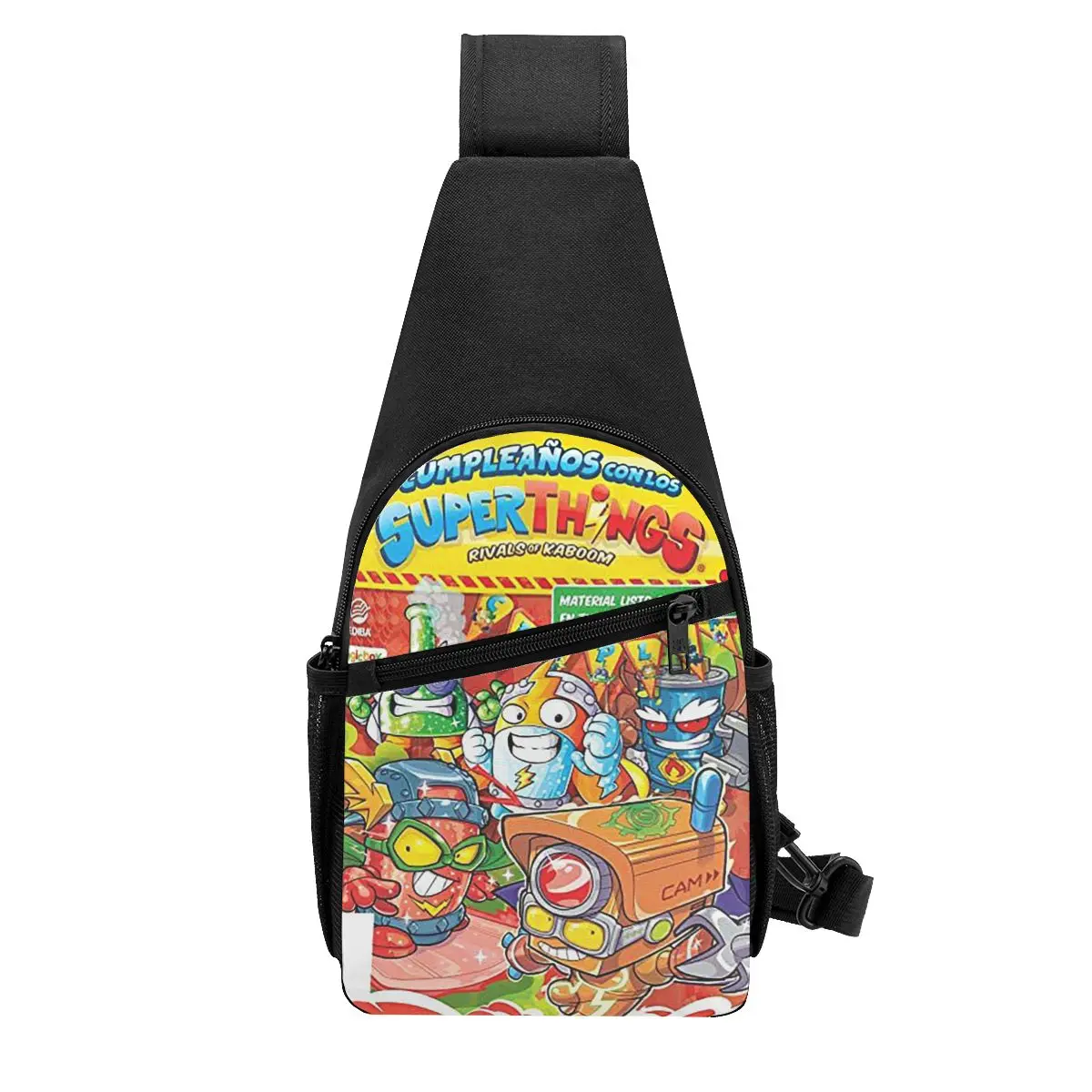Super Zings Superthings Cartoon Chest Bag Men Sling Crossbody Backpack Chest Bag Traveling Hiking Daypack Shoulder Bag