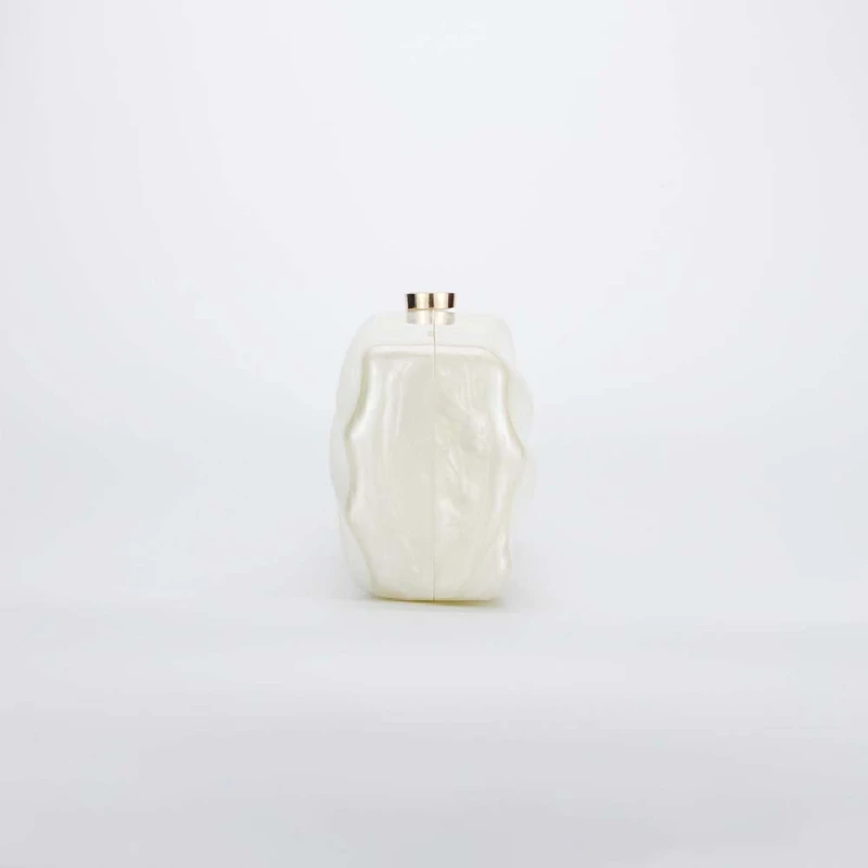 Evening Bag Clutch Celebrity Pressed Bags Wedding Acrylic Stripes Fashion Shoulder Luxury Women's Pouch Wallets Beige Designer view 5