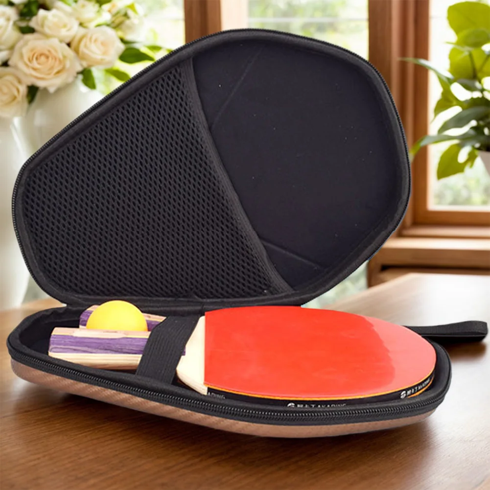 

Hard Shell Table Tennis Paddle Storage Bag with Hand Strap Table Tennis Racket Case Hard Shell Ping Pong Racket Paddle Cover Bag
