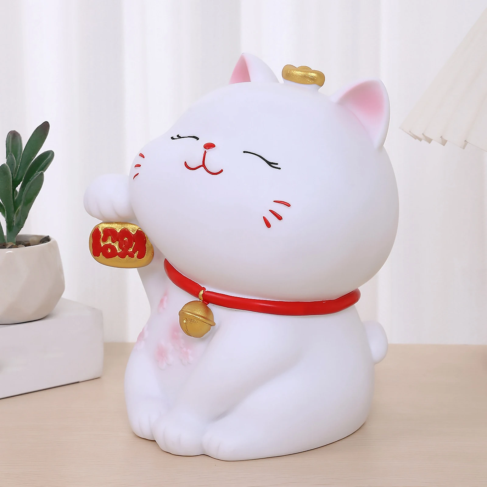 بنك أصبع القط المحظوظ للأطفال ، وعاء توفير المال من فنغ شوي ، جرة عيد ميلاد ، مكتب ، ديكور المنزل ، هدايا