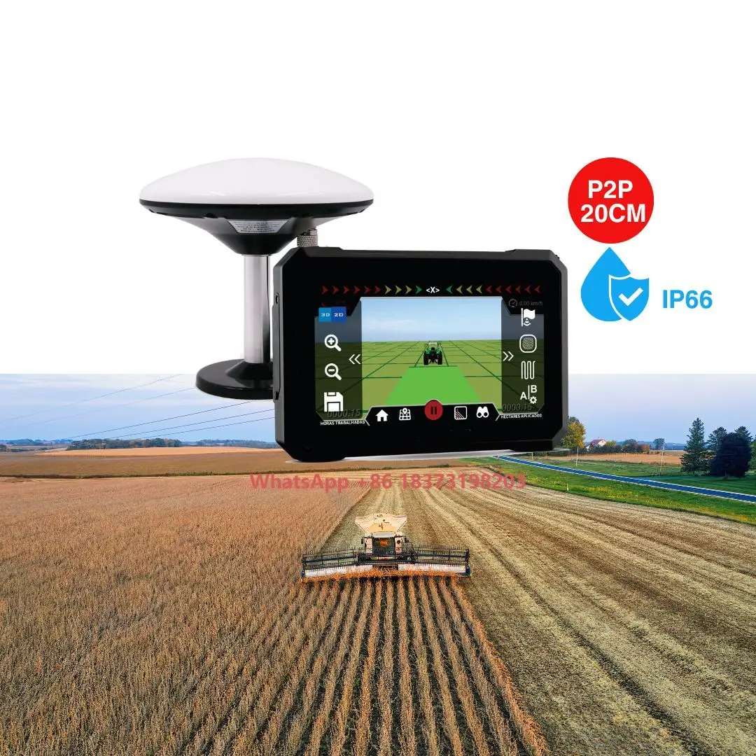 

RICOEL P2P 20Accuracy 20cm IP66 Rugged 7" Android Tractor Gps System Follow Me Gps Tractor Agri Gps