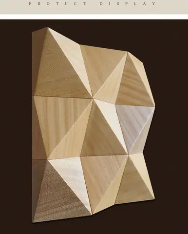 6Pcs Diamond Acoustic Wooden Panels 30x30cm Low-Frequency Trap Acoustic Absorption Diffusion Board for Home Background Wall