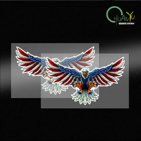 Bandera americana águila calva pegatina de coche automóviles motocicletas accesorios calcomanías de PVC