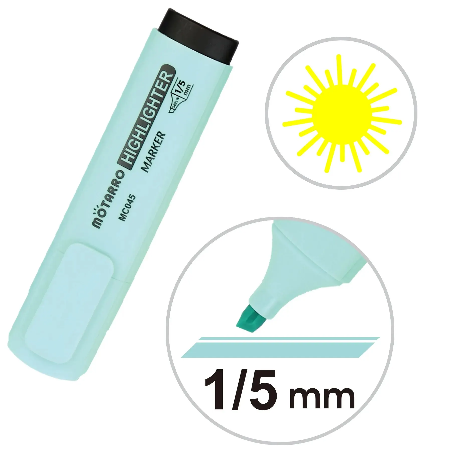 MOTARRO 12Pcs Pvc Box Markers Fluorescent Colors Tiny Highlighter Pen Chisel Tip Cute Kawaii Design for Writing Graffiti Drawing image 5