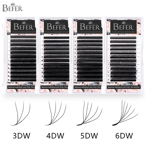 Befer W-образные ресницы для наращивания 5D/3D/4D/6D — изображение товара