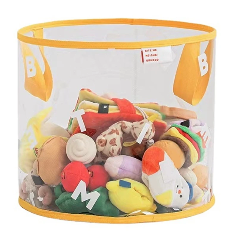 

Portable PVC Thickened Toy Storage Basket Pet Supplies Storage Bag Snacks-Sundries Basket With Reinforced Handle