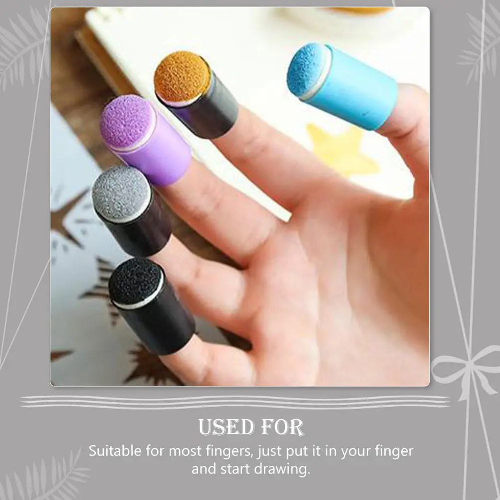 

6pcs Finger Cot Applicator DIY Drawing Tools Sponge Daubers Portable Painting Accessories H made Crafts Art Supplies