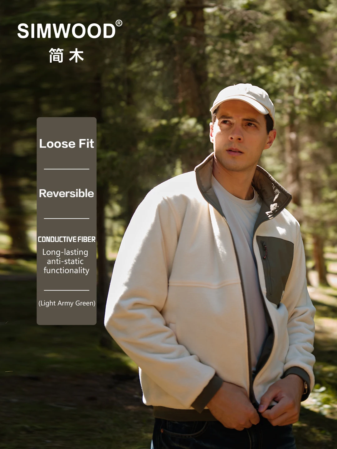 

SIMWOOD 2025 Autumn New Men's Jacket Reversible Coat Water Repellent Windproof Anti-Static Oversized Parka Outdoor Work Wear