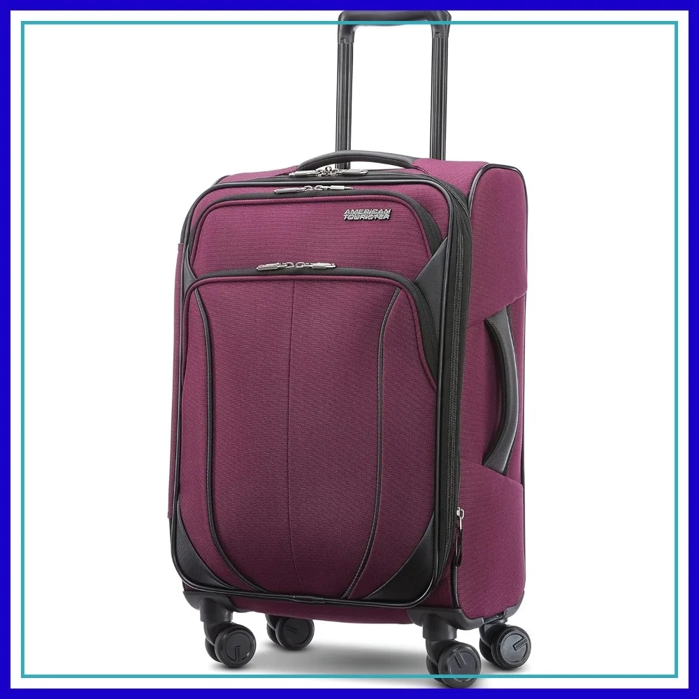 

Expandable Softside Luggage with Spinner Wheels, 20 Inch Carry On, Purple Orchid
