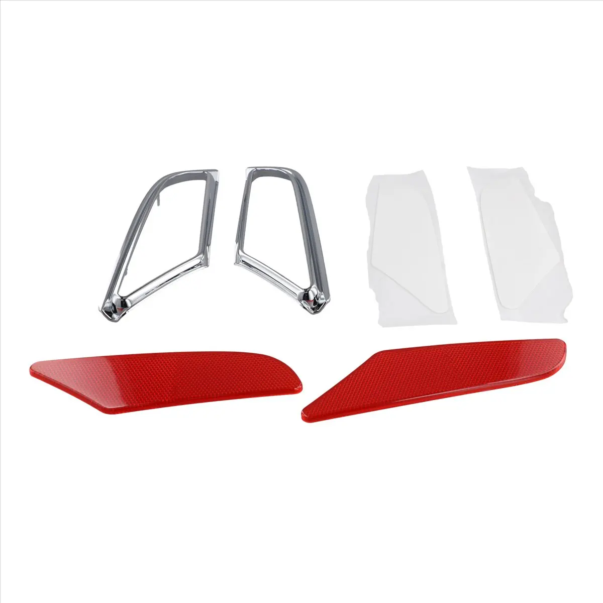 #16H (Silver & Black)For Nissan Car Rear Bumper Fog Lamp Light Safty Reflector Panel Trim,Automotive Parts & Accessories
