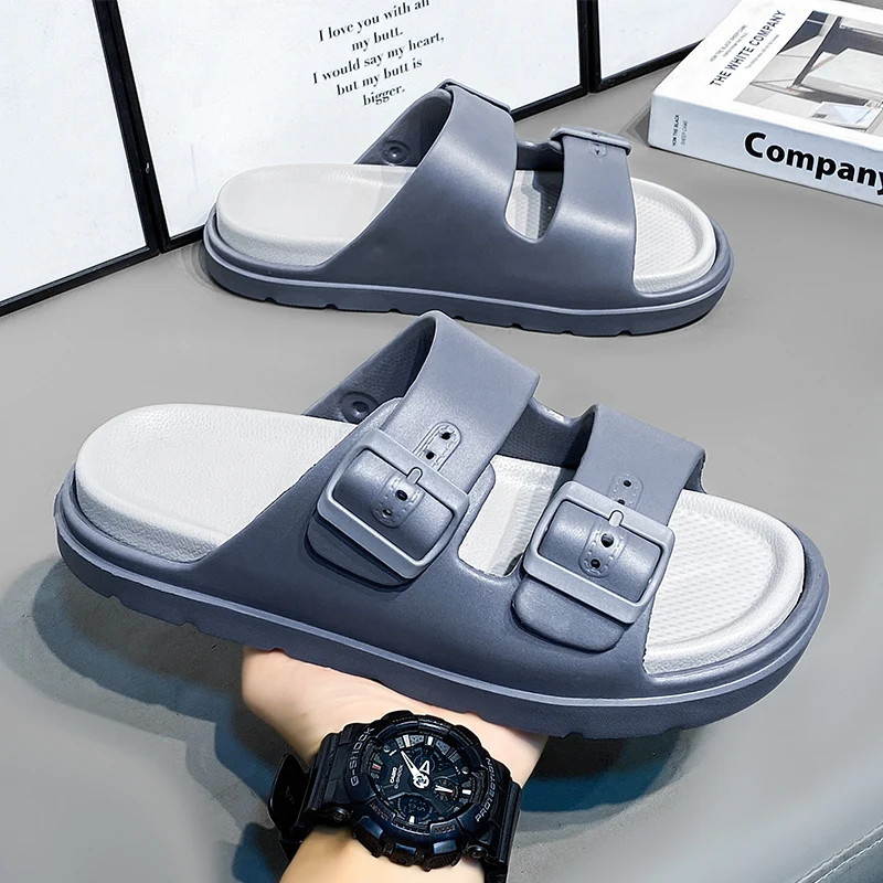 Slippers Men's Summer Outer Wear 2025 New Men's Beach Sandals Thick-Soled Casual Sandals