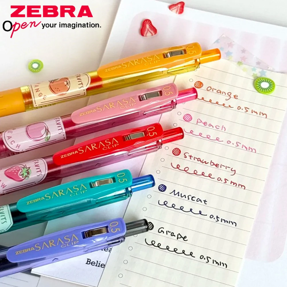 1PC New ZEBRA SARASA Gel Pen JJZ29 Fruit Limited Colorful Pen Refill 0.5mm Japanese Stationery Kawaii Back To School Supplies