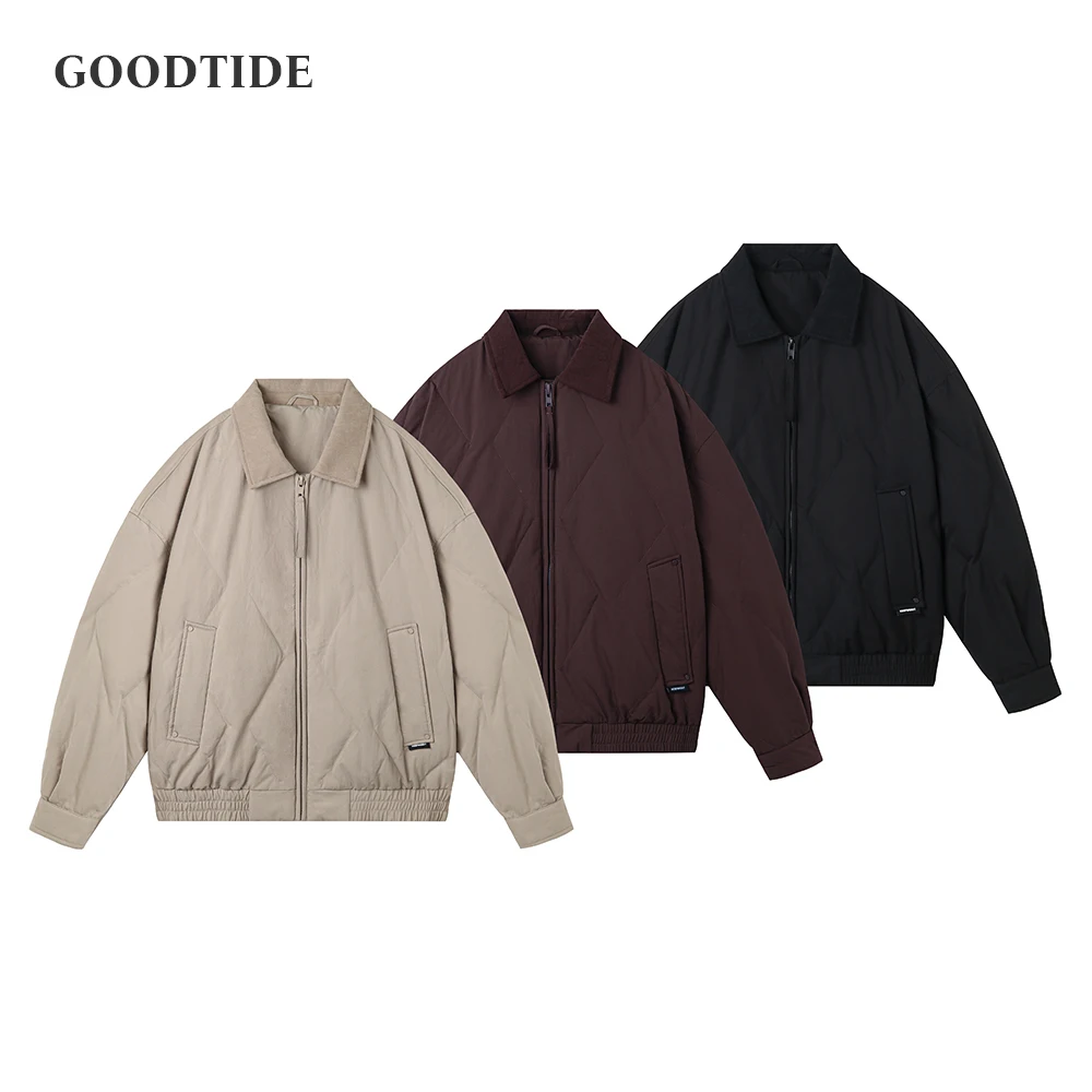 

Fashion Men's 90 White Duck Down Down Jacket 2025 Winter New Lapel Loose Casual Long Sleeve Top Coat Jacket