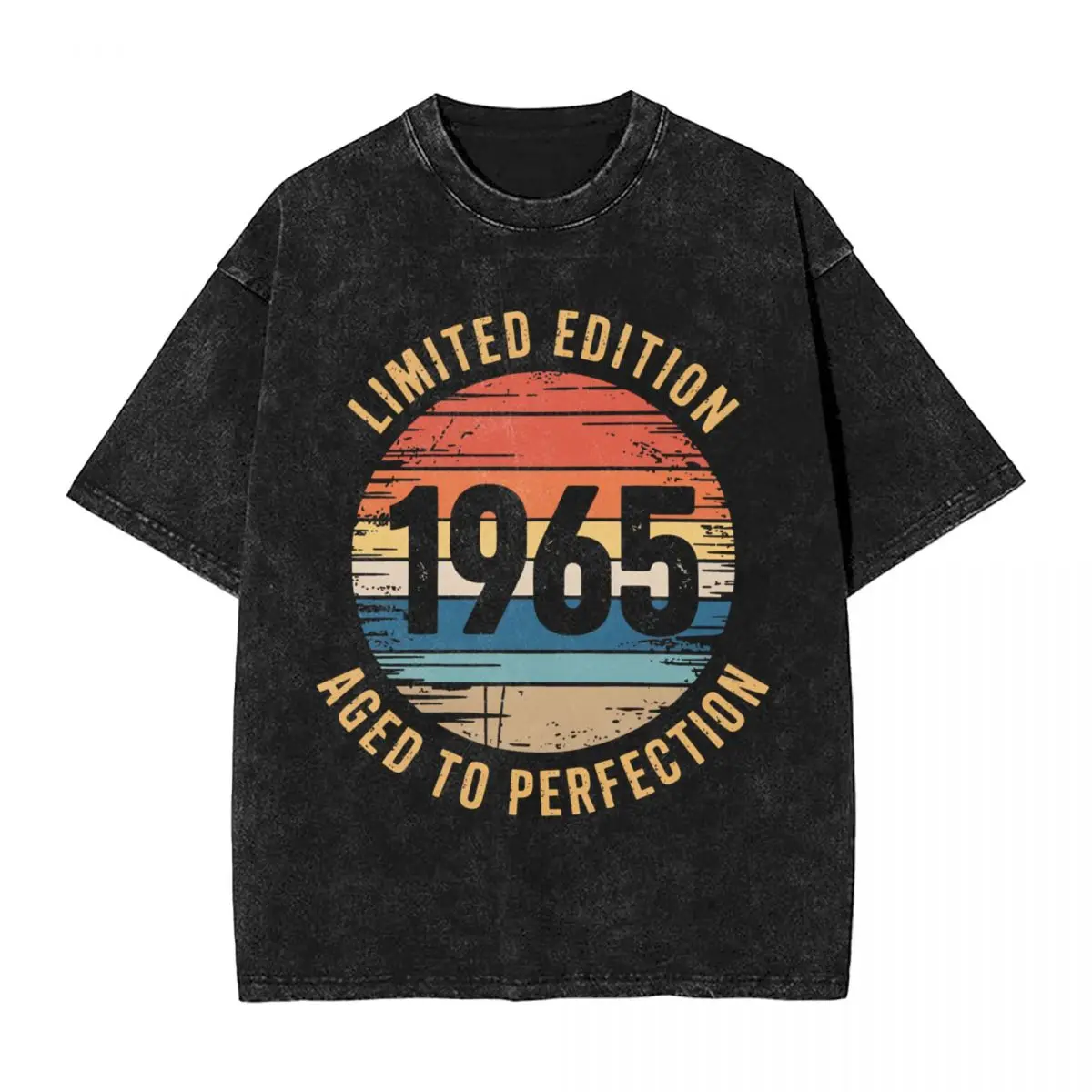 

Men's T-Shirt Vintage-1965 Limited Edition Aged To Perfection Washed T-Shirts Hip Hop Beach Tees Y2K Basic Print Cotton Clothes