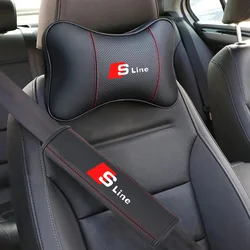 PU Leather Car Seat Head Neck Rest Cushion Headrest Pillow For Audi sline A4 B7 B8 B9 A3 8P 8V 8L A5 A6 C6 C5 C7 4F A1 A7 A8 Q2
