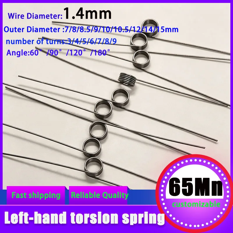Mini V-Type Rotating Torsion Spring, Spring Steel Left Twist Hairpin Spring 60 90 120 180 Degree Mechanical Reset Torsion Spring