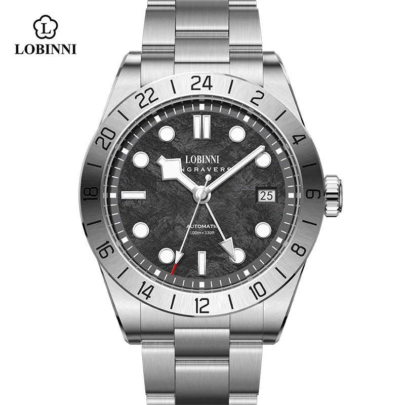 LOBINNI New Top Brand Men's Luxury Wristwatches Stainless Steel Classic Simple Men Automatic Watch