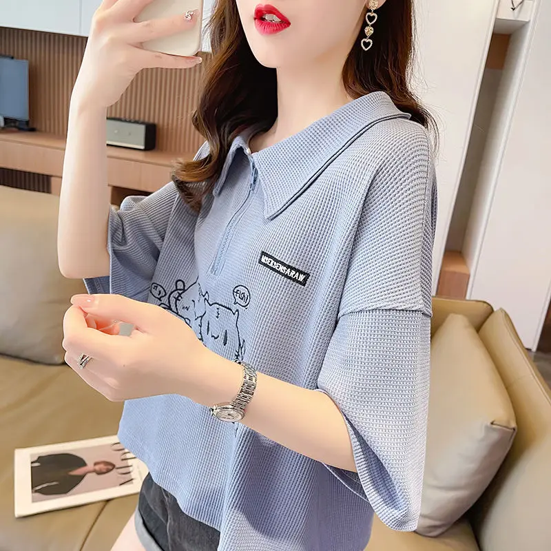 

Women's Short Style T-shirt Loose Short Sleeve 2025 Summer New Slim and Thin Tops Fashion Design Sense I Niche oversized t shirt