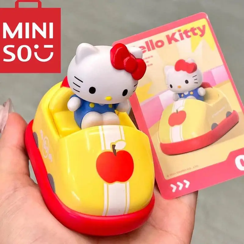 

Miniso Blind Box Sanrio Family Bumper Car Play-action Series Cute Children's Toy Tabletop Decoration Birthday Gift Peripheral