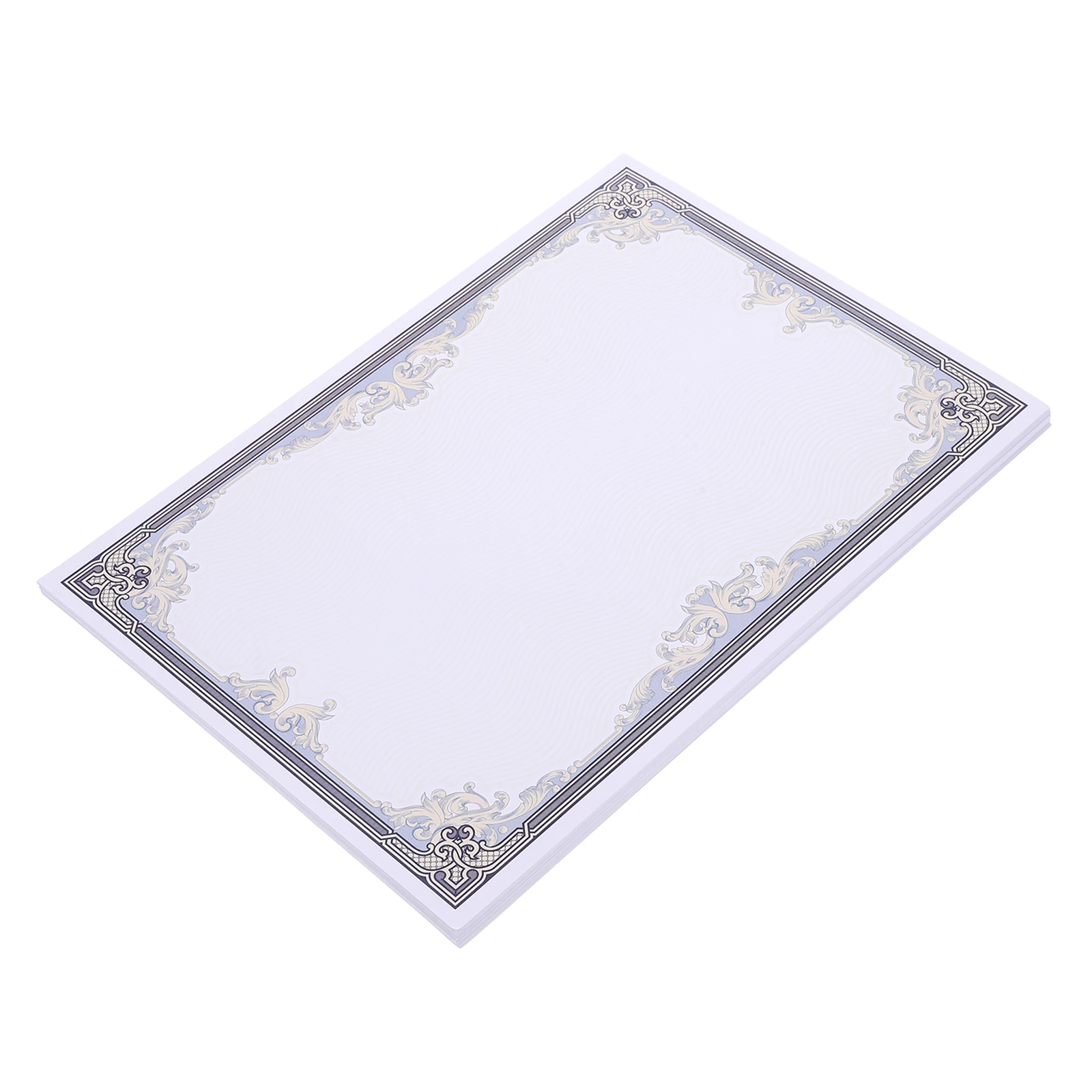 

50 Sheets Certificate Paper Printable Writable Blank Diploma Award Student Parchment Long Blank Diploma Paper Use