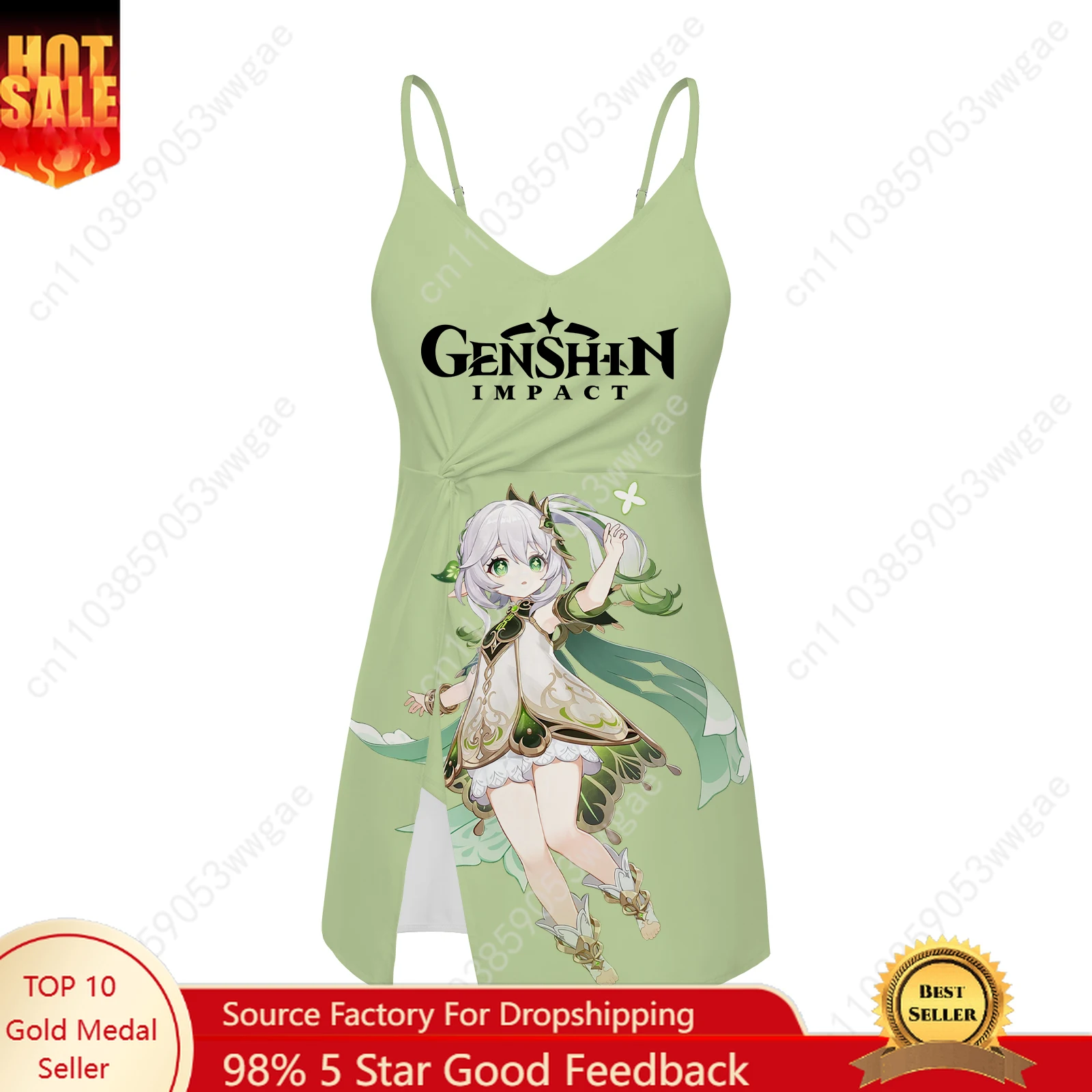 

Genshin Nahida Sling Dress Swimsuits Womens Bathing Suits Personalized Fashion Swimwear Pool Beach Bikini Custom Made Beachwear
