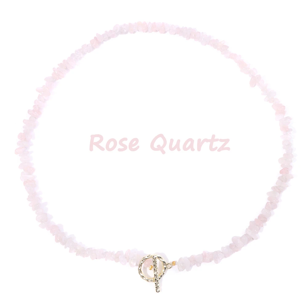 New Fashion Boho Gravel Choker Original Reiki Blue Apatite Peridot Crystal Quartzs Natural Stone Chip Beads Necklaces For Women
