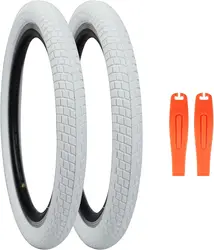 ZUKKA 20 X 2.125 Bike Tire 2 Pack 20 Bike Tire Kids Bike Tires Folding Replacement Tires 4 Color Fits Most Kids Bikes,BMX Tires