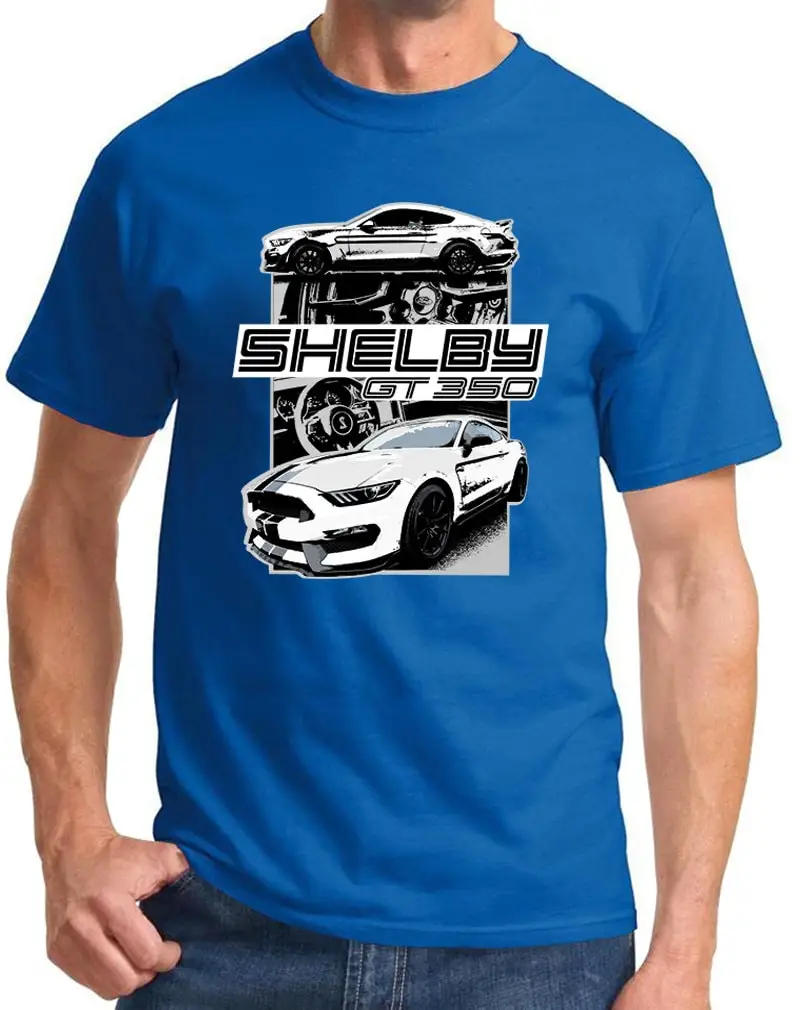 2016 20 Shelby Gt350 Mustang White Car Full Color Design T Shirt