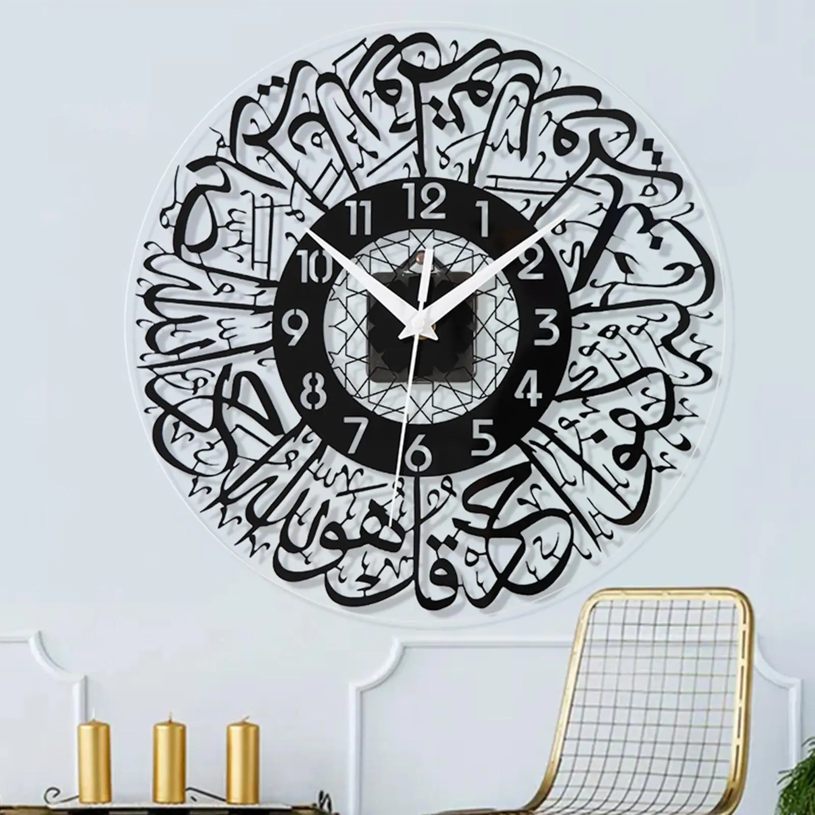 Wall Clock,Retro Waterproof Clock with Displays Thermometer&Hygrometer,Noise-Free Clock for Indoor/Outdoor