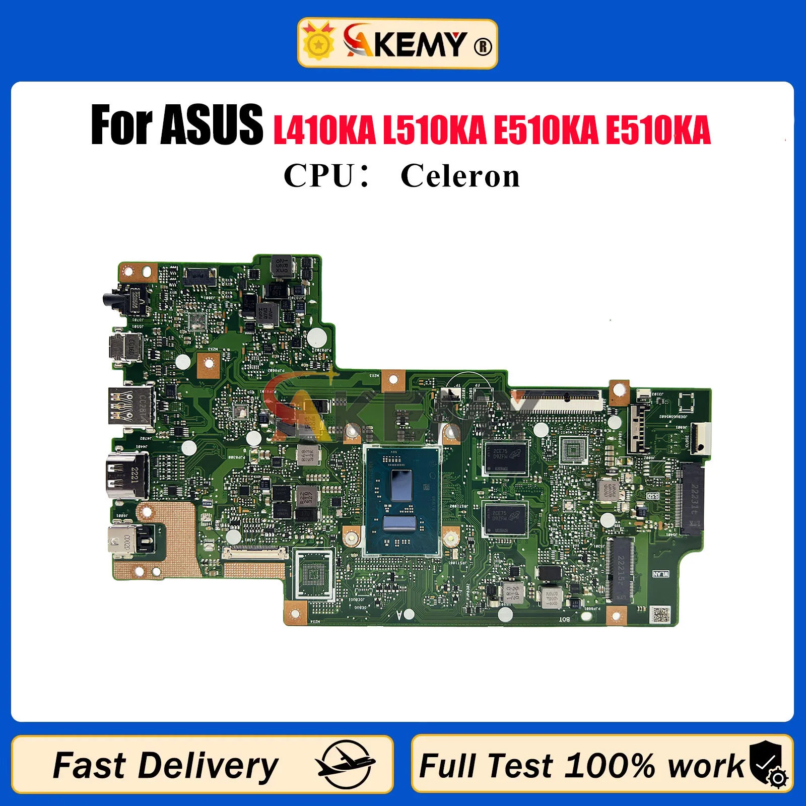 

E510KA Материнская плата для ноутбука ASUS EeeBook E510K L410KA L510KA E510KA Материнская плата для ноутбука с процессором Celeron tests ОК быстрая доставка