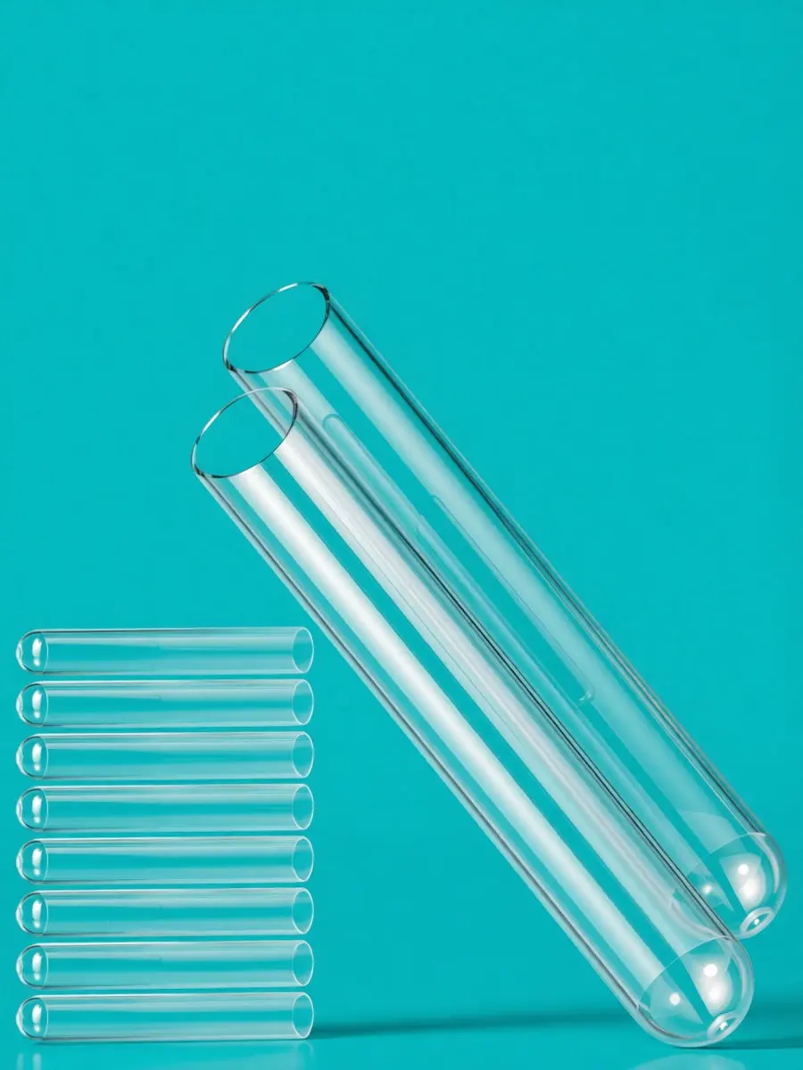 10Pcs Plastic Test Tubes Clear Versatile for Scientific Experiments Liquid Storage Cosmetics Emulsion Solid Samples