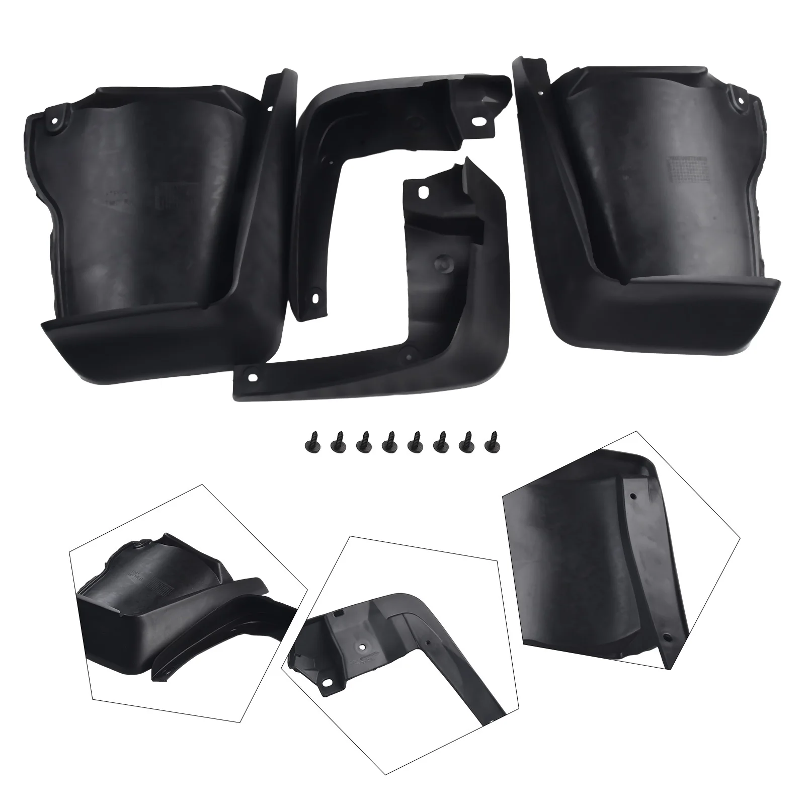 

4 Pcs Front Rear Mud Flaps Splash Guards Mudguard Black ABS 1080G For Accord 4-door Sedan 08-13 Auto Tire Exterior Parts