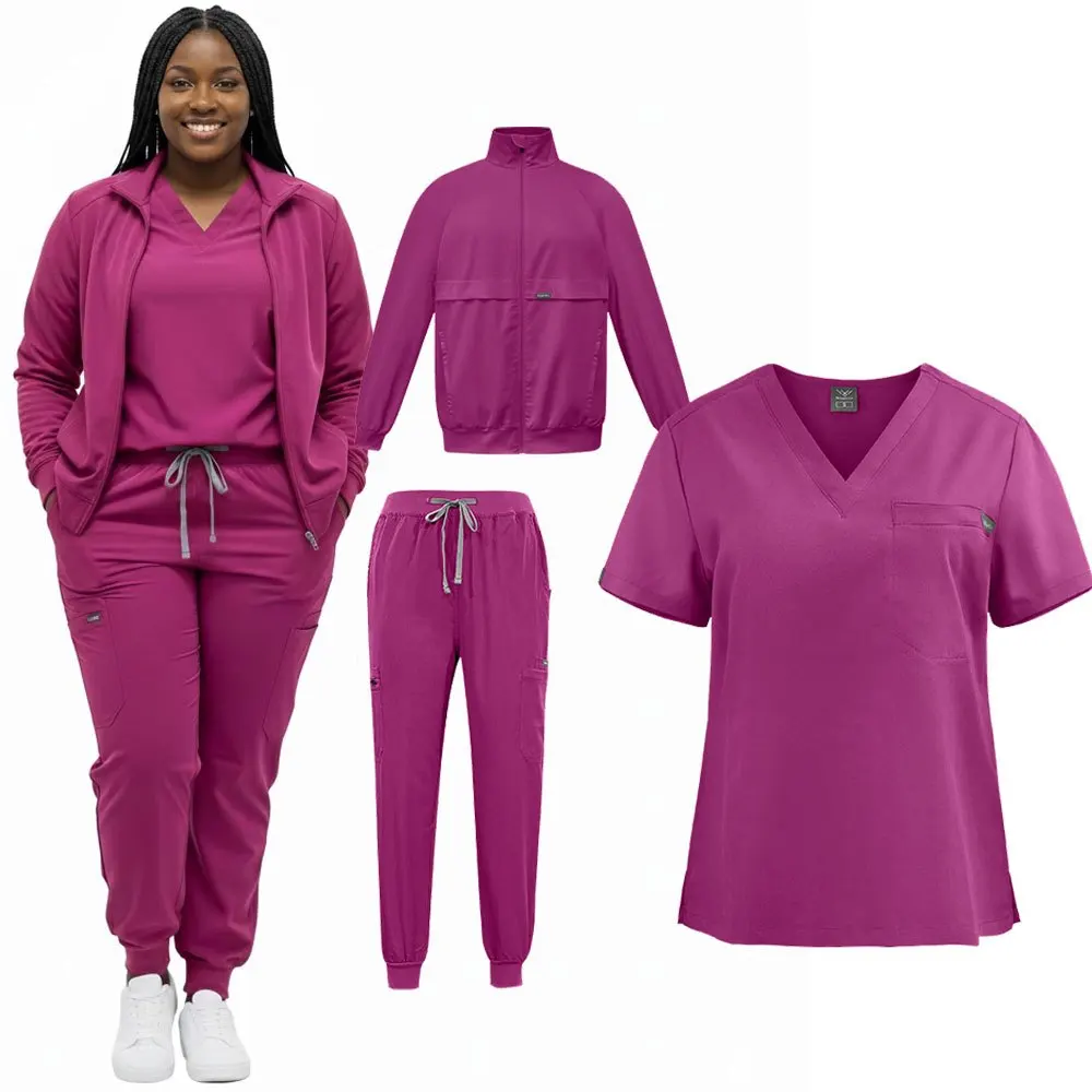 

Winter 3-Piece Nurse Scrubs Set – Thickened Warm Long-Sleeve Jacket, Nurse Workwear Hoispital Work Overall