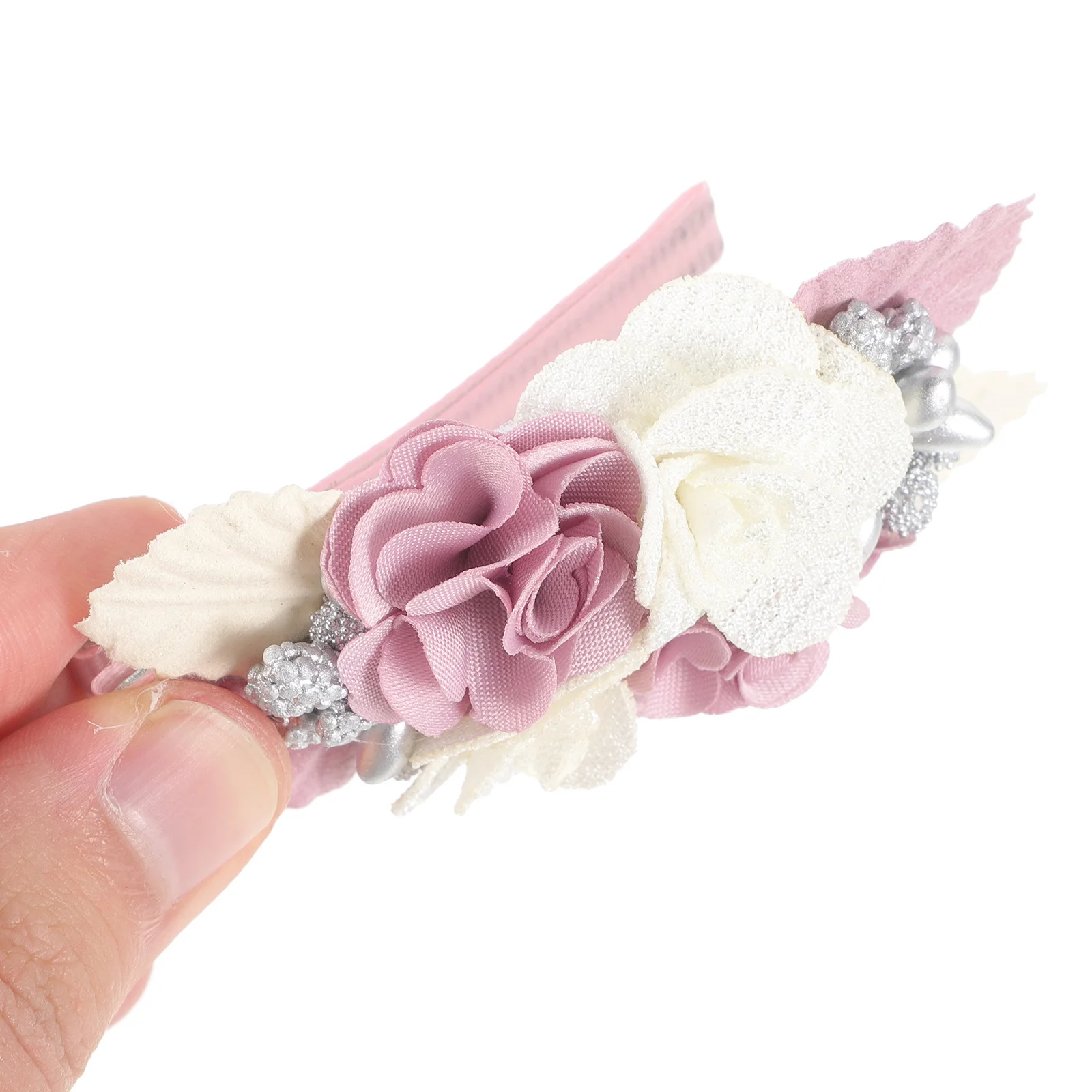 

3pcs Artificial Flower Hairpins Pink Layered Fabric Rose Clips For Girls Women Bridal Wedding Party Photo Shoot Accessory
