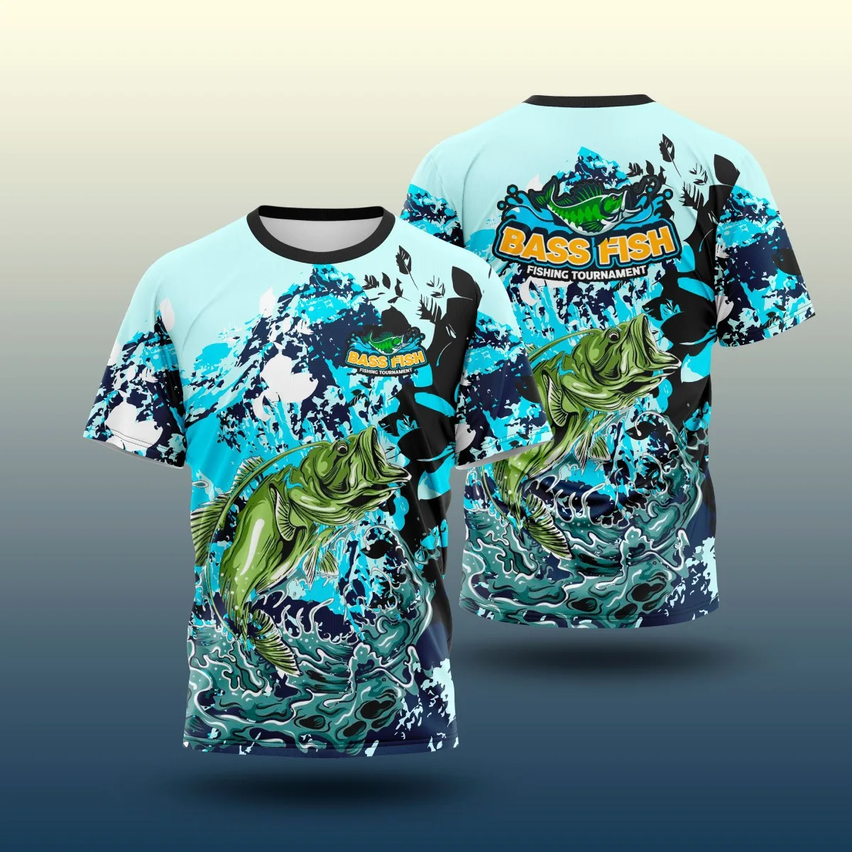 

summer outdoor leisure sportswear 3D printed fishing graphic t shirts loose and breathable round neck tees top for men and women