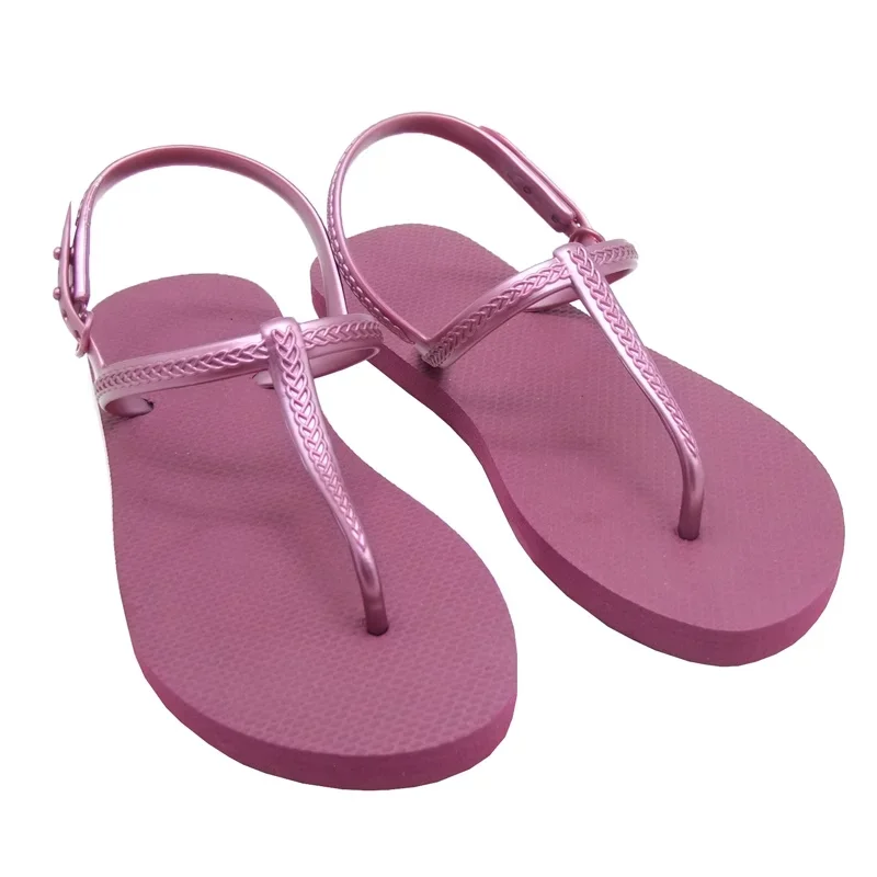 2024 Fashion ladies clip flip sandals comfortable casual beach resort slippers flat non slip large size 40 summer trafza womens