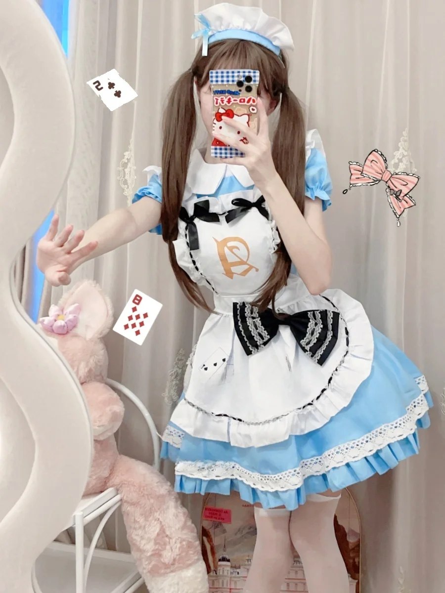 오리지널 디자인 매직 걸 로윈 메이드 오르메이드 앨리스 코스프레 드 노트 프린스 슬레 폴리에스터 섬유 드