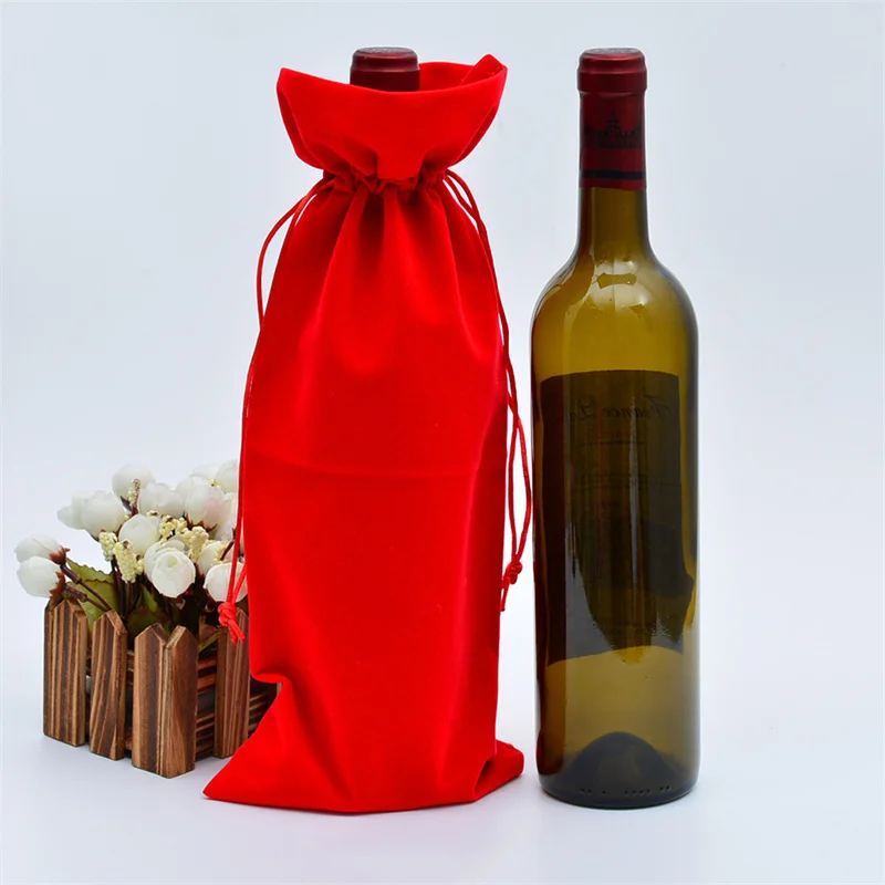 Imagem -04 - Stobag-long Velvet Drawstring Bolsa para Embalagem de Vinho Tinto Armazenamento de Presentes Bolsa Organizadora Portátil Bolso Reutilizável Atacado 20 Pcs