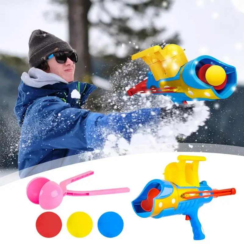 Pistole a sfera da neve all'aperto SnowballBlaster invernale bambini Snow Play Toys Snow Ball Maker Tool Soft Ball Launcher giocattoli per bambini