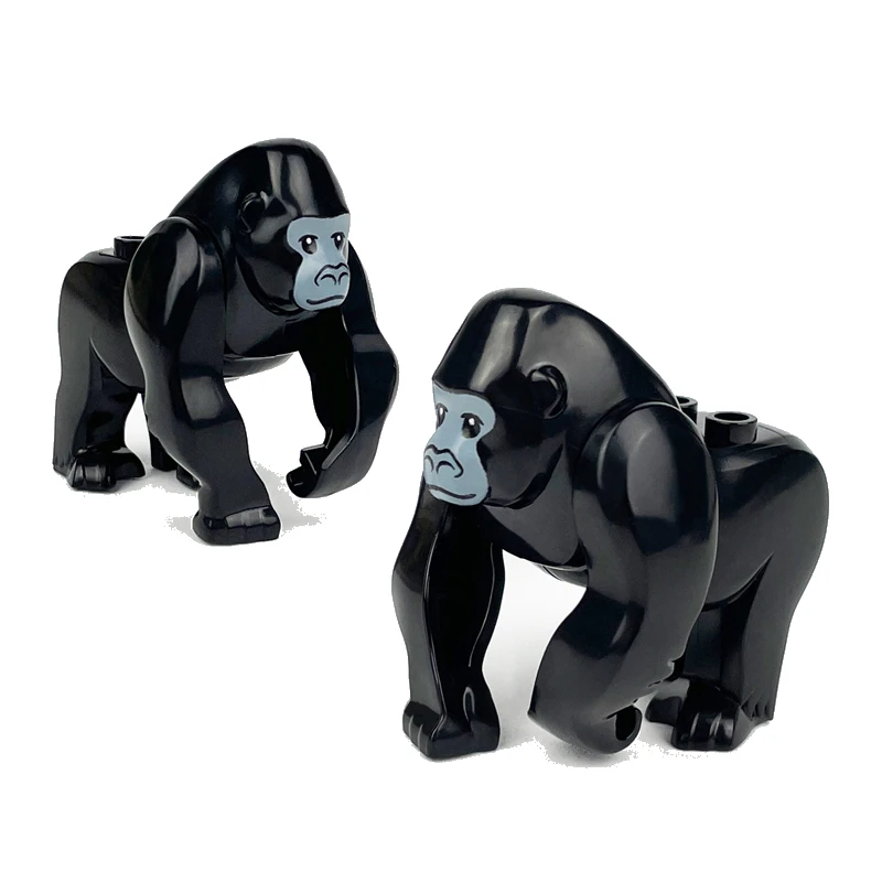 قيمة عظيمة!!! الحيوانات Zootopia الفيل الماموث الغوريلا Orangutan القرود نموذج ألعاب مكعبات البناء أرقام هدية