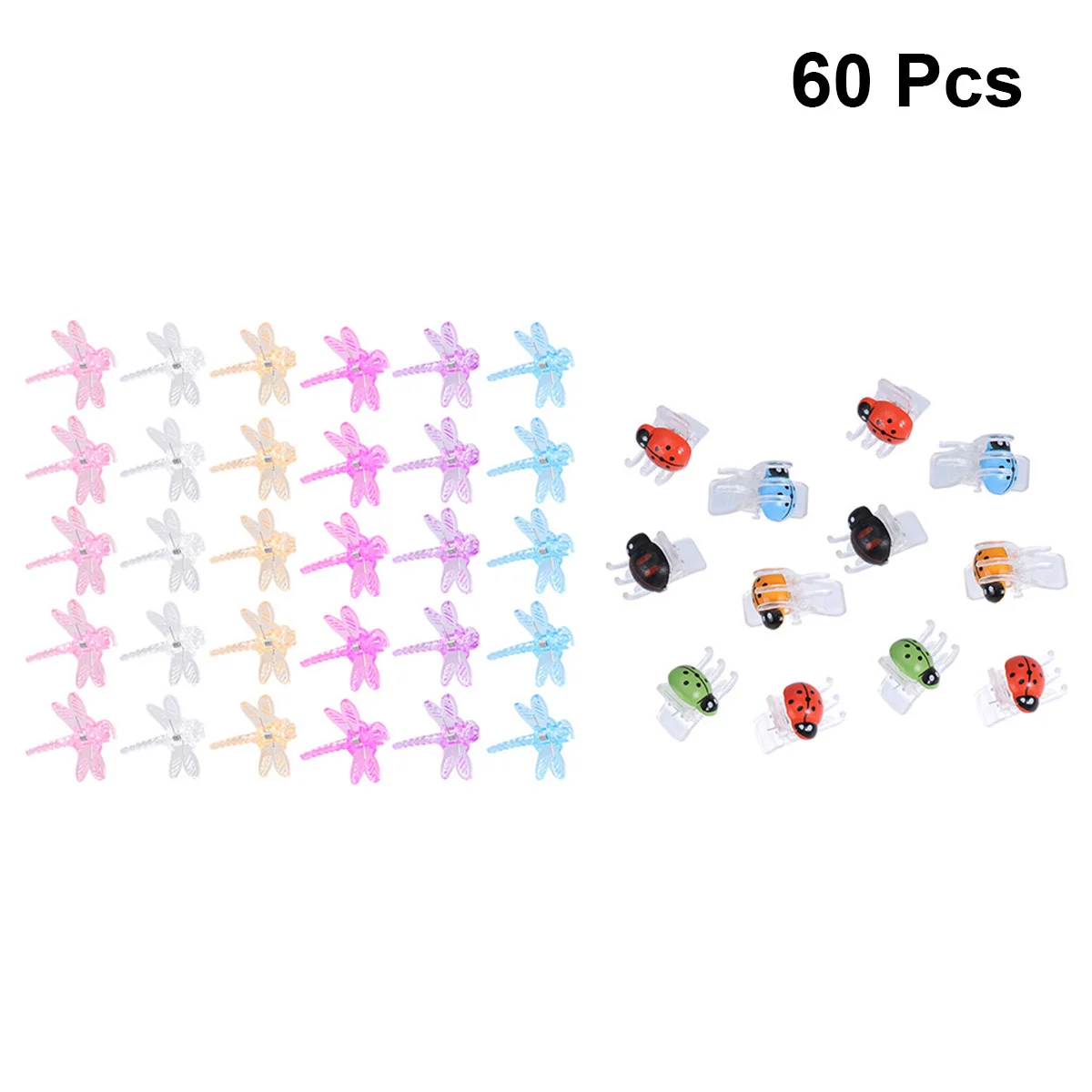 60 Pcs Gardening Fixed Clips Plants Bracket Orchid Creative Vine Ladybug Shaped